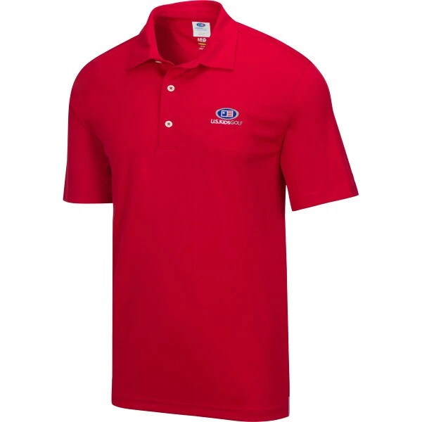 USKG Mens Solid ML75 Polo, Apple Red 3 USKG Mens Solid ML75 Polo, Apple Red