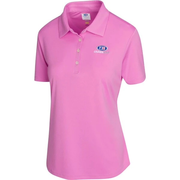 USKG Womens Solid ML75 Polo, Light Magenta 3 USKG Womens Solid ML75 Polo, Light Magenta