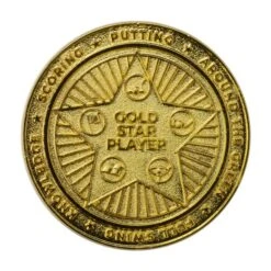 Level 5 Gold Star Player Coin -Golf Store 46360 AltA