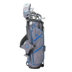 Right Hand ULW-63 AV2 10 Club Stand Bag Set, All Graphite, Grey/Blue Bag -Golf Store 64144 AltA